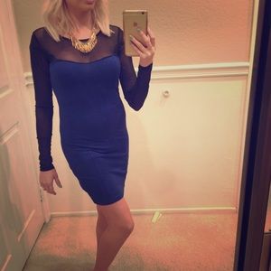 Forever 21 Royal Blue Mesh Dress